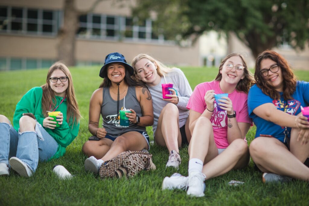 group of girls smiling